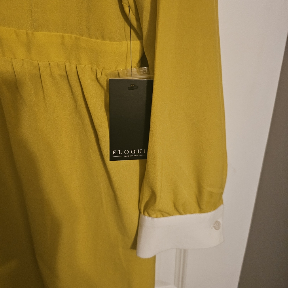 Yellow Ruffled Women's Dress - Picture 4 of 6